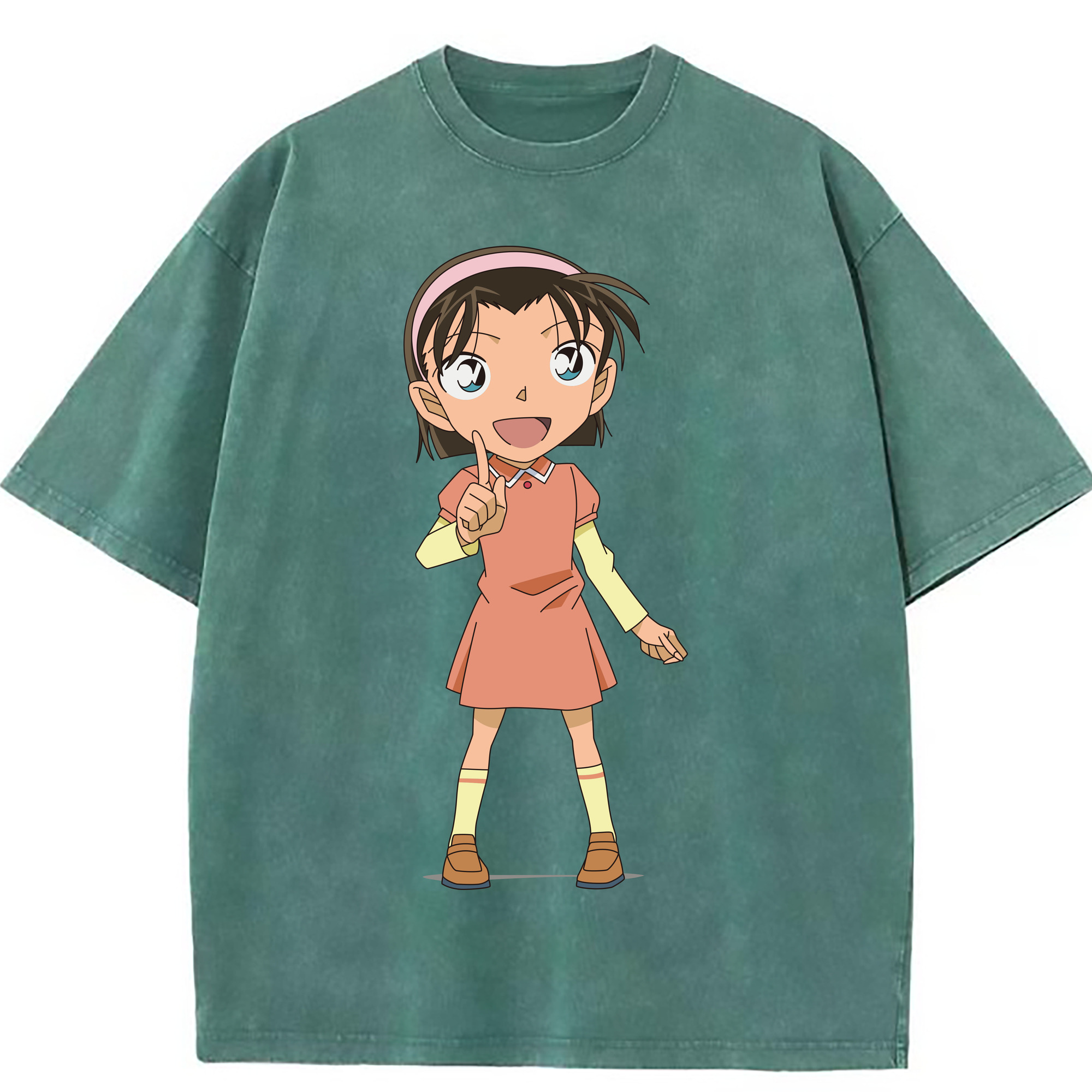 （画像用） 名探偵コナン 吉田 歩美 よしだ あゆみ Detective Conan my Yeager 綿100% ヴィンテージ風 半袖Tシャツ（フロントプリント）